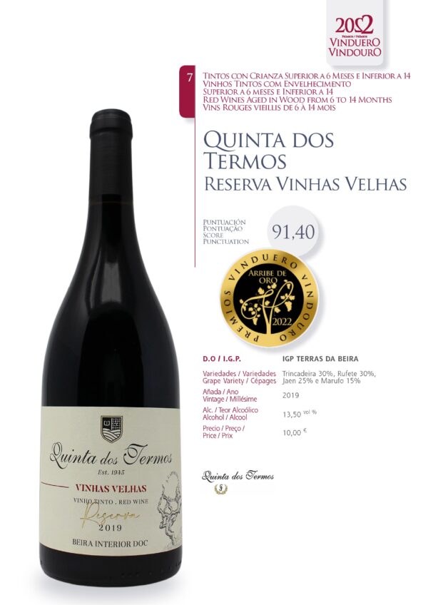 Ficha Quinta dos Termos Reserva Vinhas Velhas