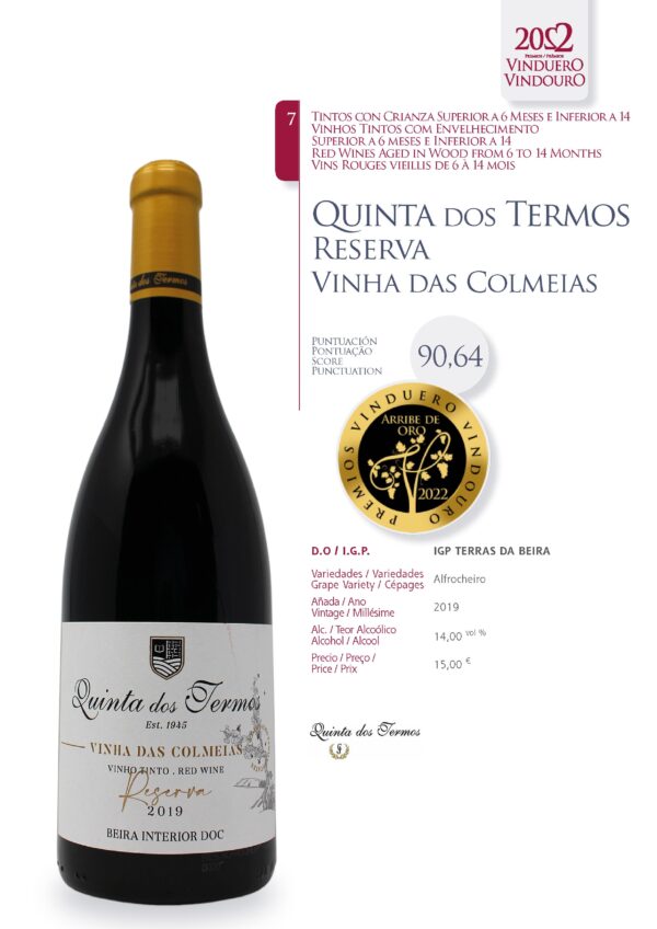 Ficha Quinta Dos Termos Reserva Vinhas das Colmeias