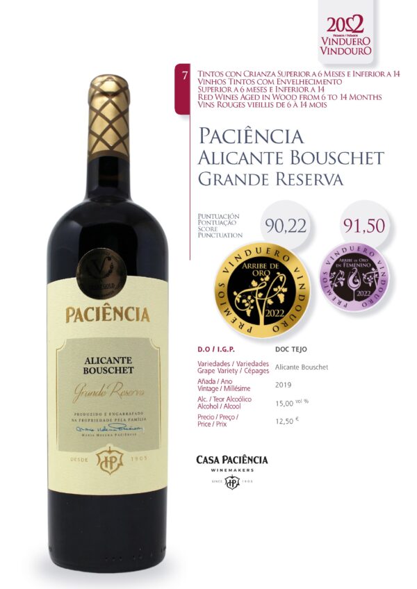 Ficha Paciência Alicante Bouschet Grande Reserva