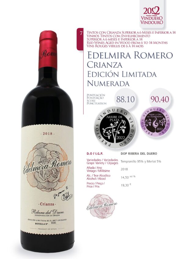 Ficha Edelmira Romero Crianza Edición Limitada Numerada