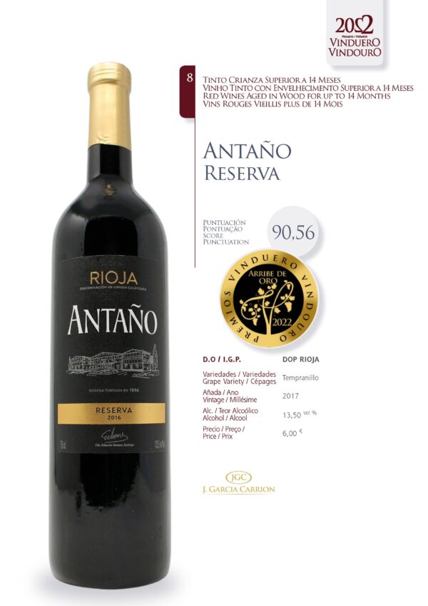 Ficha Antaño Reserva