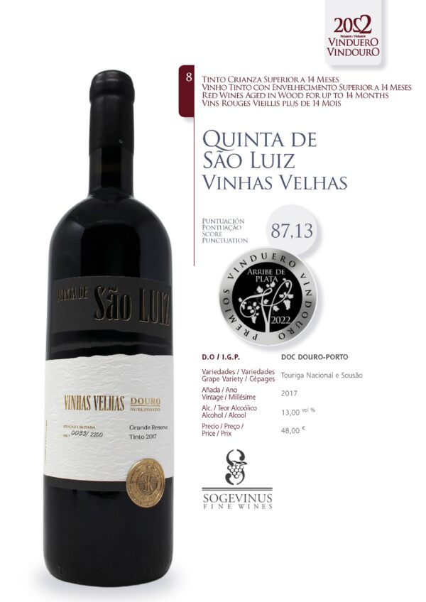 Ficha Quinta de São Luiz Vinhas Velhas